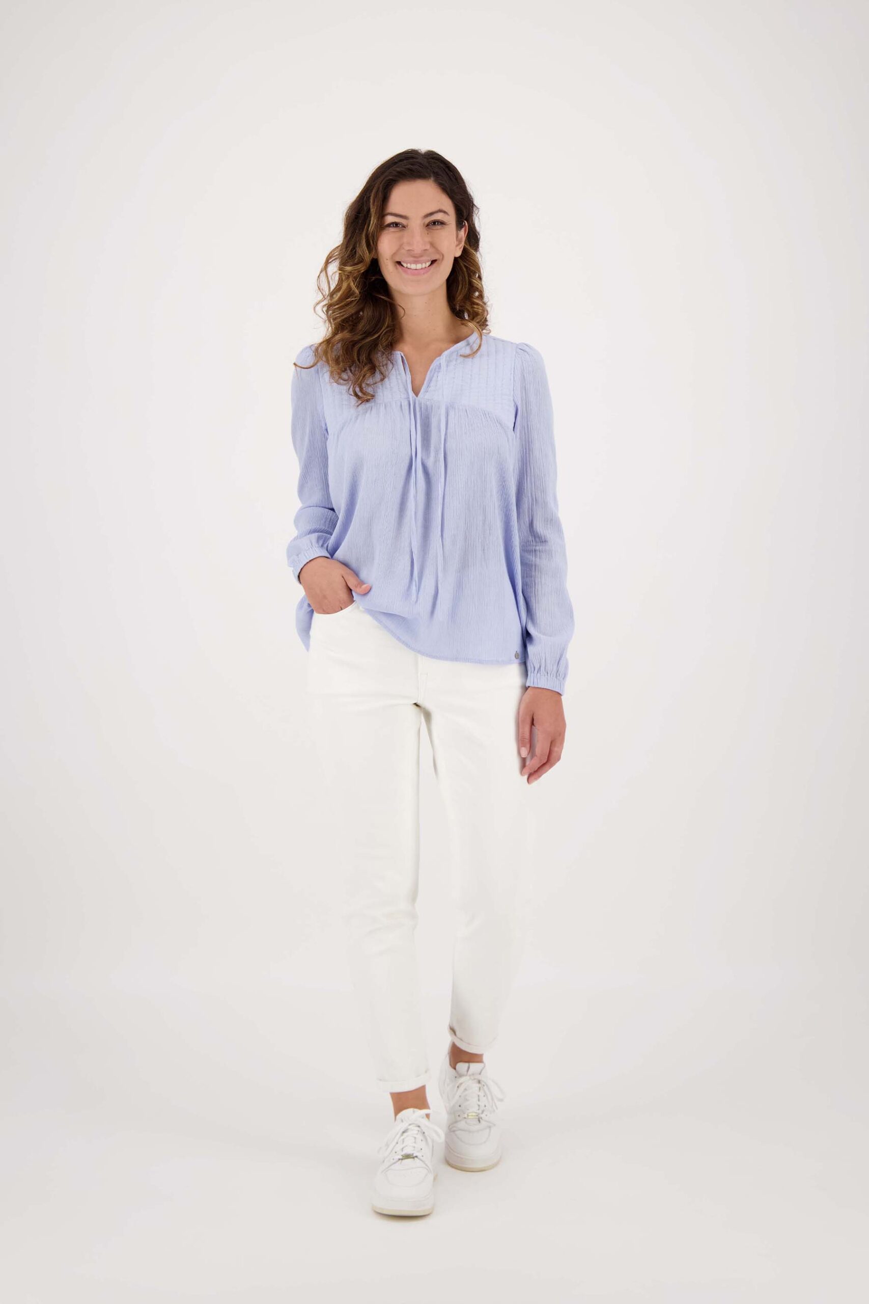 lichtblauwe blouse
